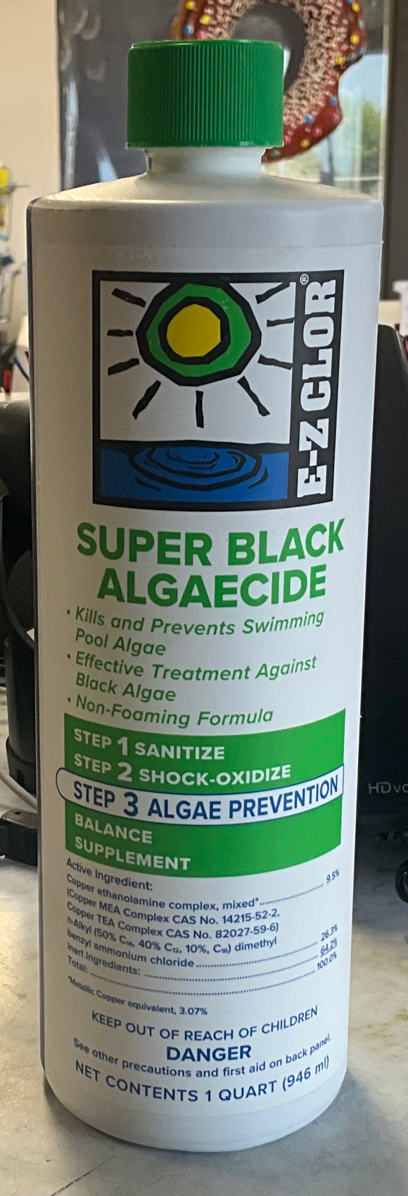 1 qt Super Black Algaecide Bottle